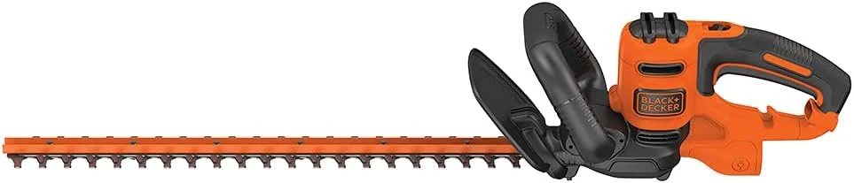 BLACK+DECKER 22 Electric Hedge Trimmer, Lightweight 4.0 Amp Corded Dual Action Shrub Trimmer, High Output Low Vibration