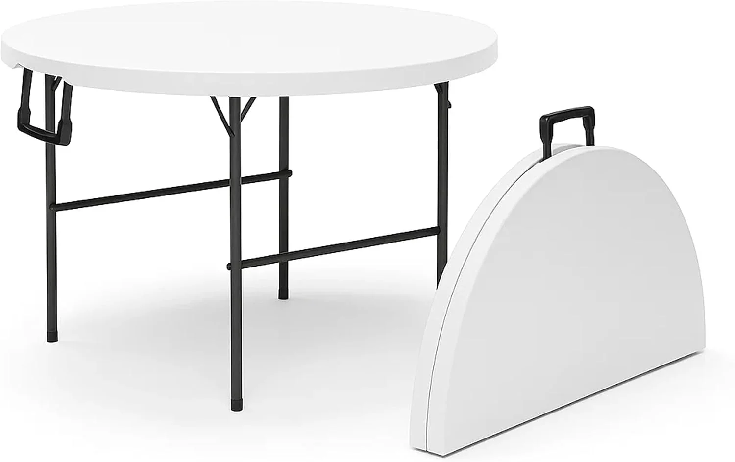 Our Modern Space 8 Feet Foldable Table with Built in Handle & Steel Legs, Heavy Duty Portable - Image 11