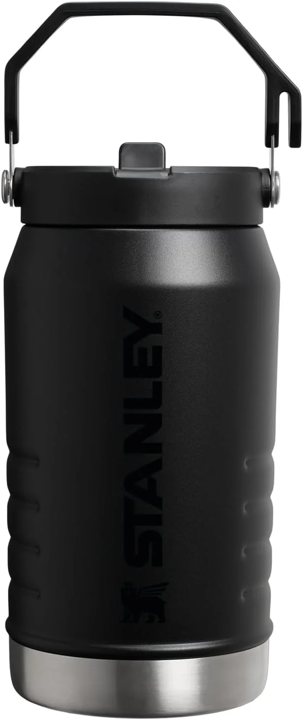 Stanley IceFlow 2.0 Flip Straw Jug with Handle 64 oz, Twist On Lid and Flip Up Straw, Black 2.0