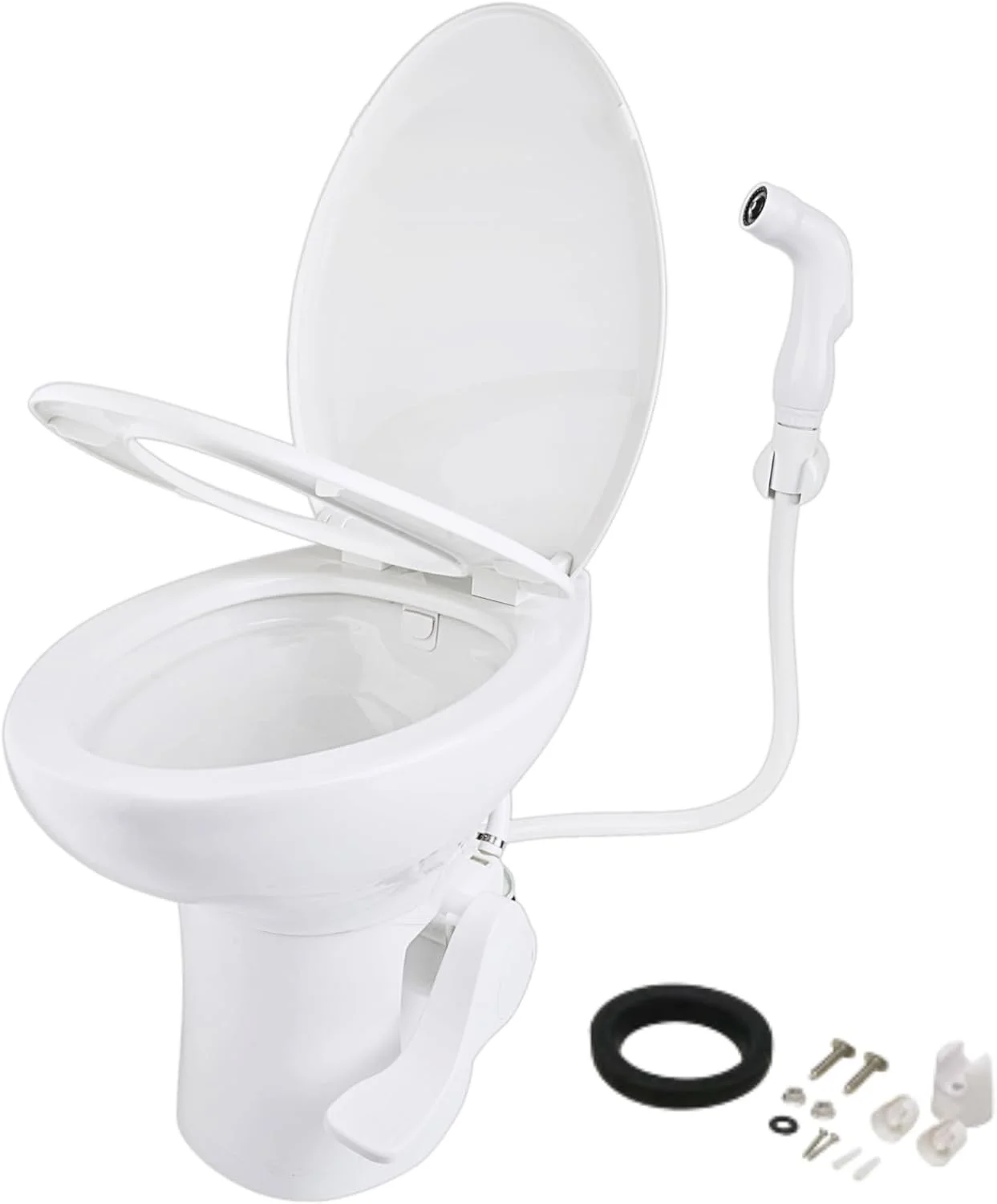 SEAFLO RV Toilet, 18.4 Residential Height, Fits Most RVs (9.5 Rough-In), 2-Bolt Mount, SFRTPH-01-01