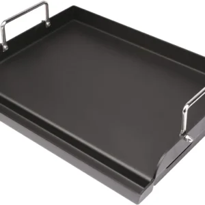 Utheer 25 x 16 Pre-Seasoned Nonstick Cast Iron Griddle for Gas & Charcoal Grills, Universal Flat Top with Grease Groove