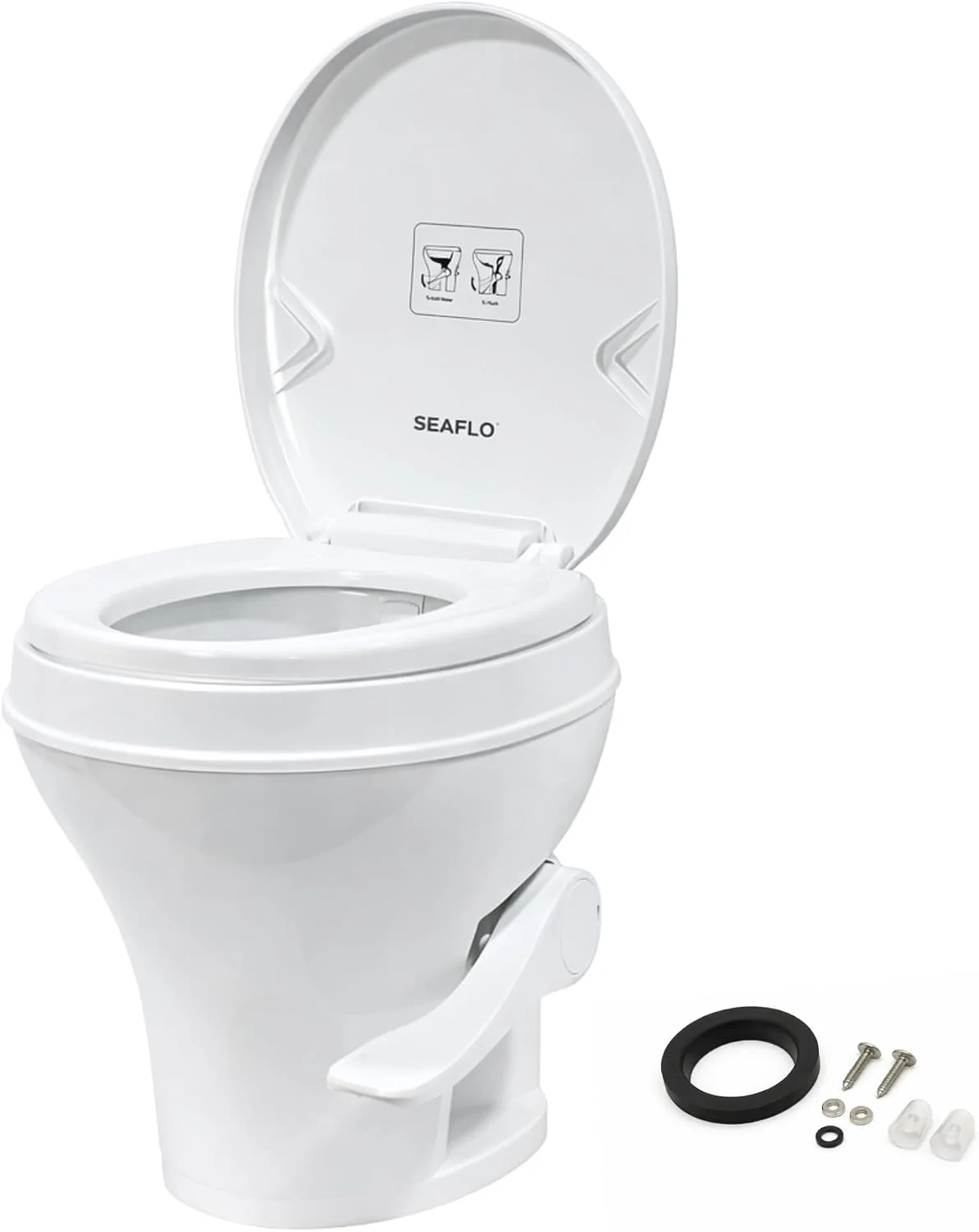 SEAFLO RV Toilet, 18.4 Residential Height, Fits Most RVs (9.5 Rough-In), 2-Bolt Mount, SFRTPH-01-01 - Image 3