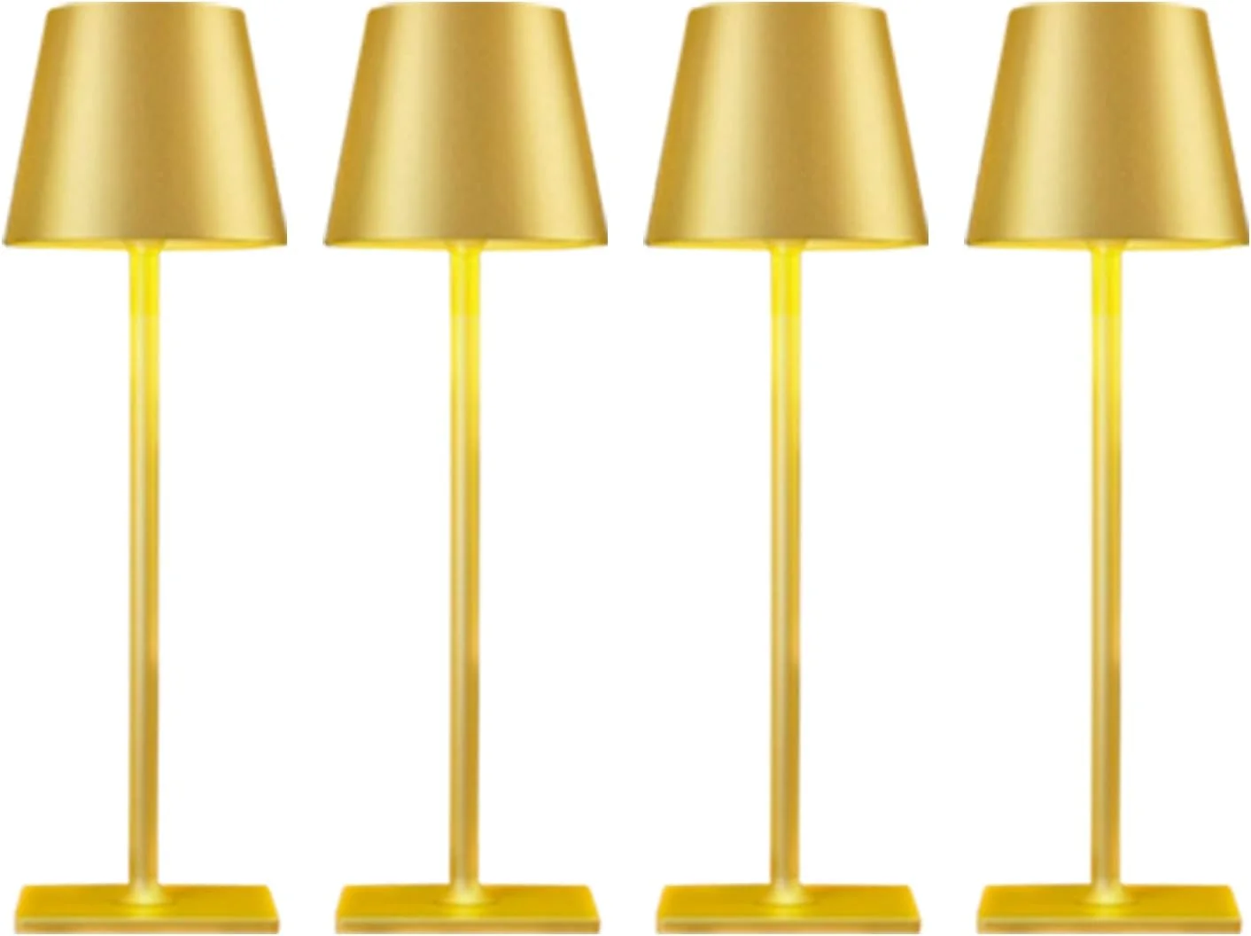 4 Pack Gold Led Cordless Table Lamps-Rechargeable Lamp Set of 4 - Image 9