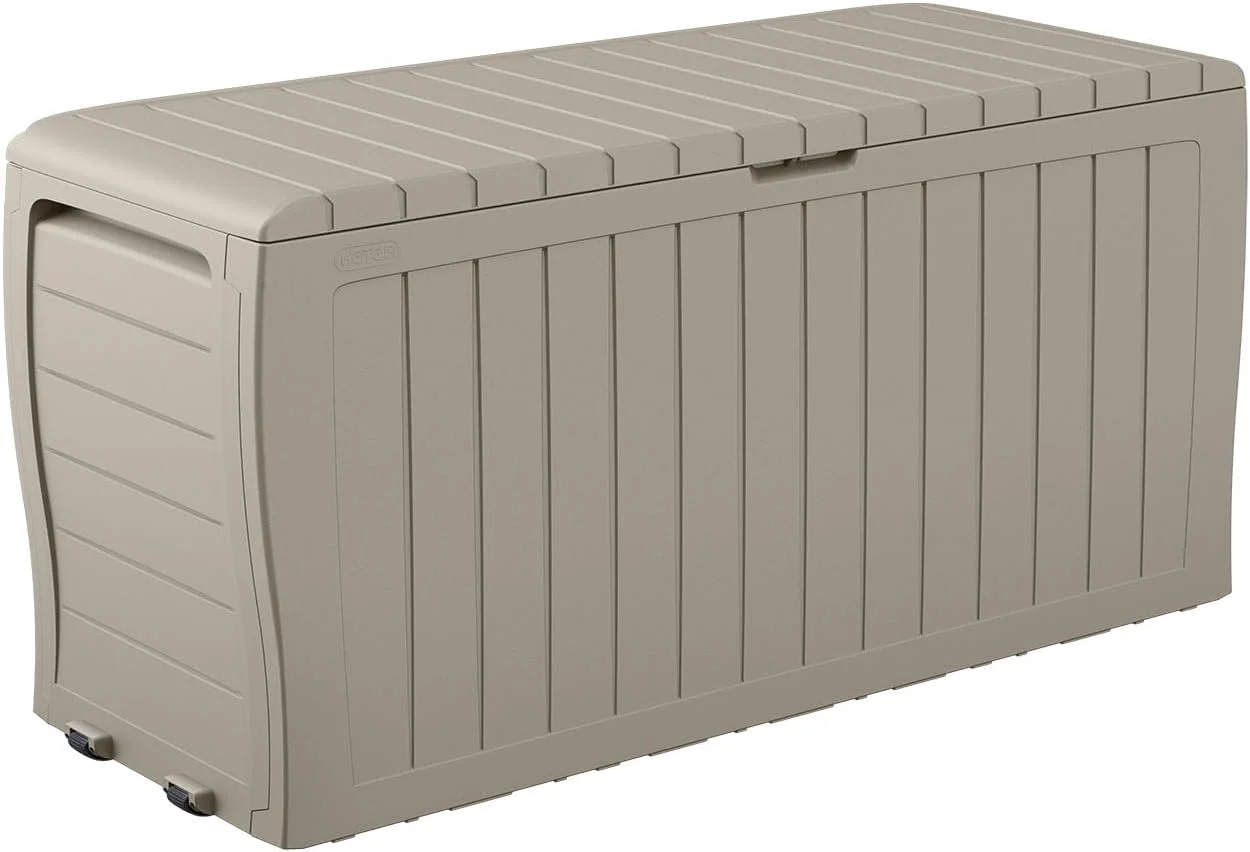 Keter Marvel Plus 71 Gallon Resin Deck Box-Organization and Storage for Patio Storage Box Outdoor Cushions - Image 2