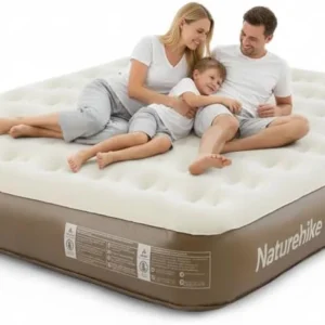 Naturehike California King Size Air Mattress with Built-in USB Rechargeable Pump, 992 lbs Max Support Inflatable