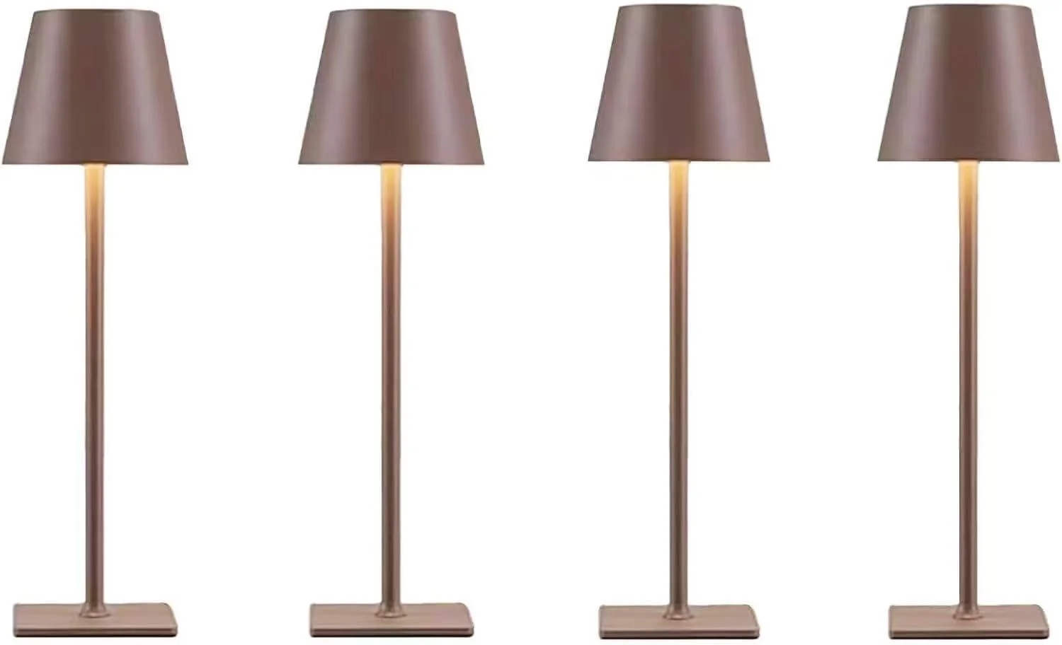 4 Pack Gold Led Cordless Table Lamps-Rechargeable Lamp Set of 4 - Image 5