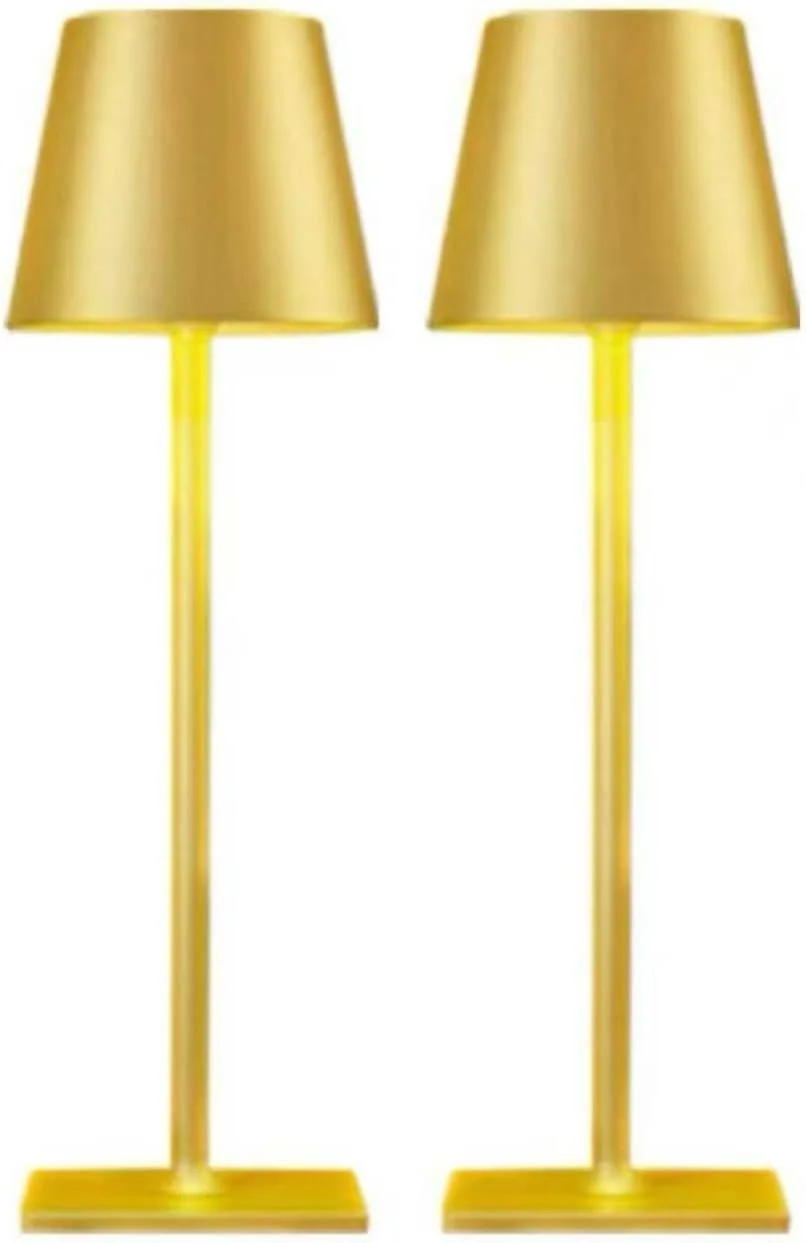 4 Pack Gold Led Cordless Table Lamps-Rechargeable Lamp Set of 4