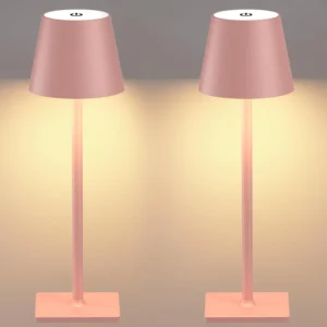 Alternative view of Yogaret 4 Pack Gold Rechargeable Led Cordless Table Lamps