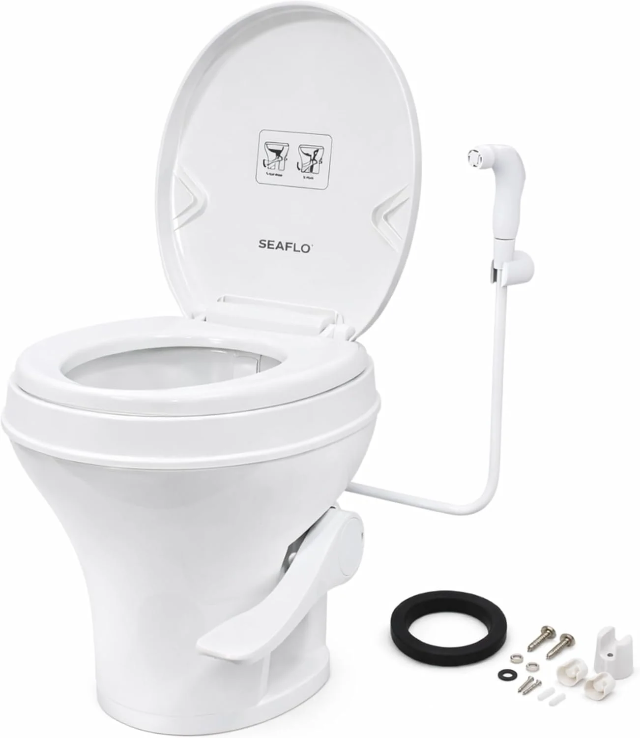 SEAFLO RV Toilet, 18.4 Residential Height, Fits Most RVs (9.5 Rough-In), 2-Bolt Mount, SFRTPH-01-01 - Image 4