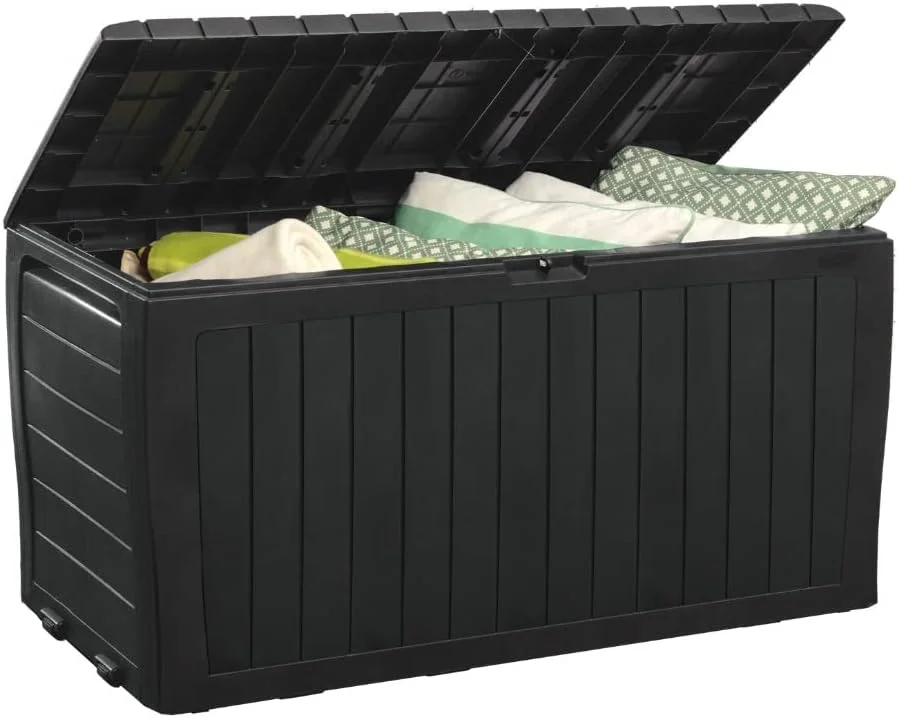 Keter Marvel Plus 71 Gallon Resin Deck Box-Organization and Storage for Patio Storage Box Outdoor Cushions - Image 4