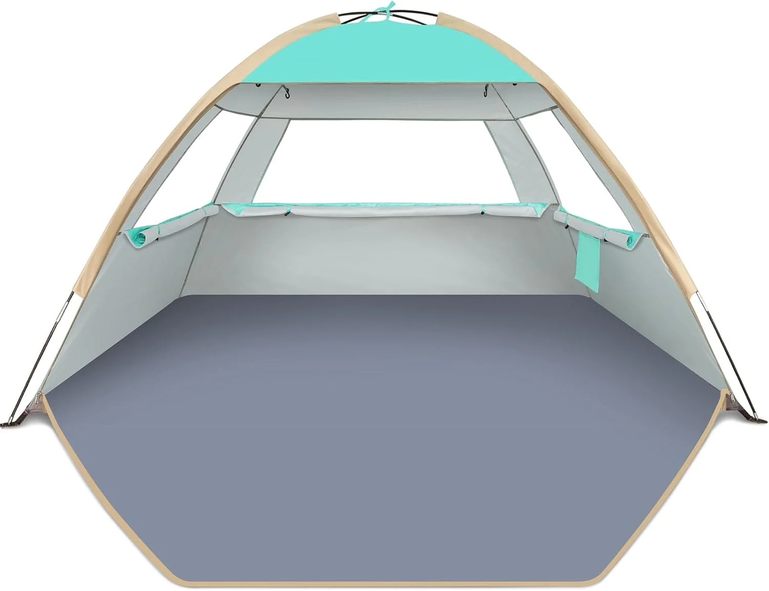 Gorich Beach Tent Sun Shelter for 3/4/6/8/10 Person with UPF 50+ UV Protection, Lightweight & Easy Setup Beach Shade - Image 10