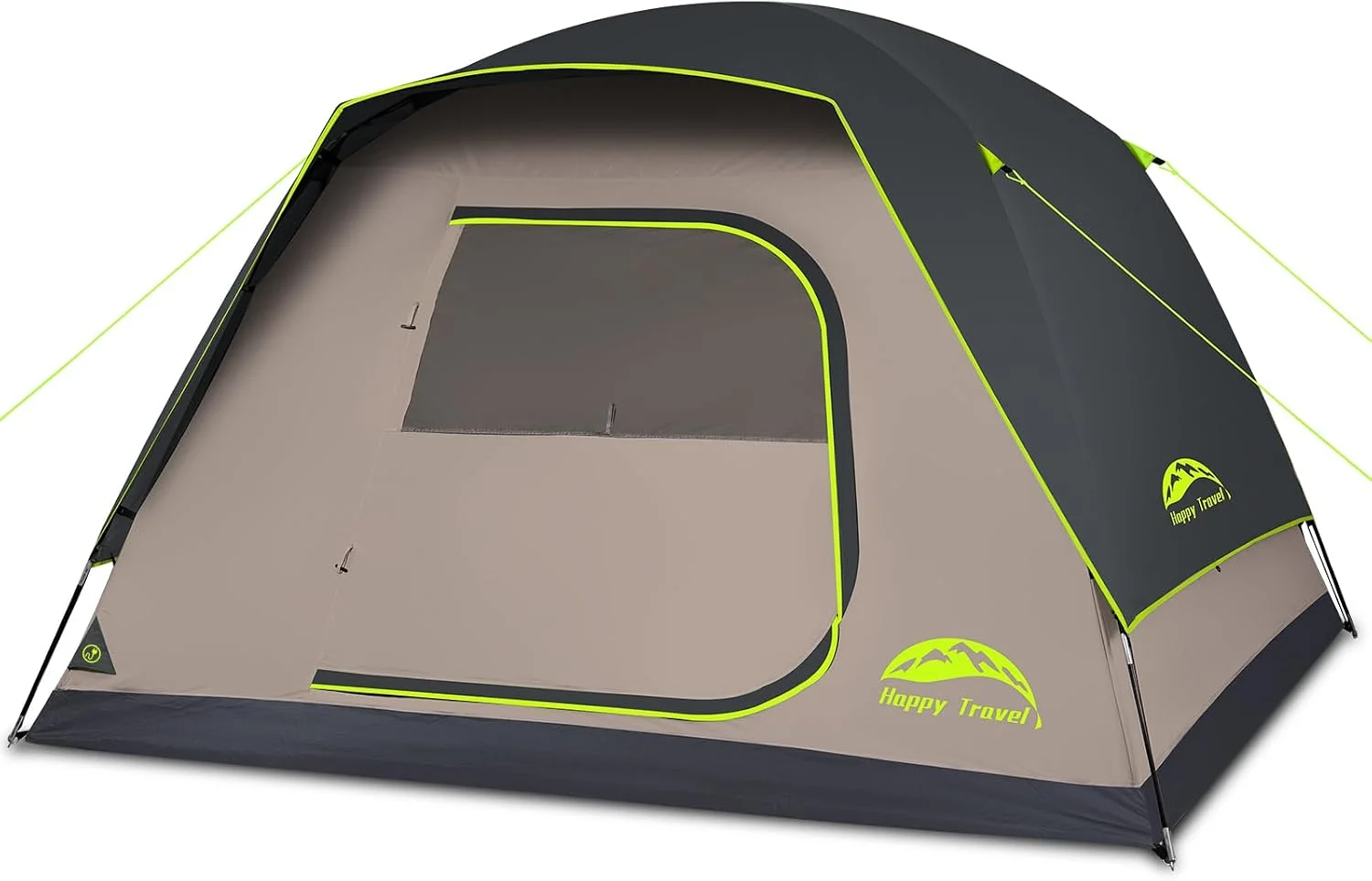 Happy Travel Camping Tent, 4/6 Person Dome Tents for Camping with Rainfly, Waterproof Clip Easy Setup Portable Family - Image 3