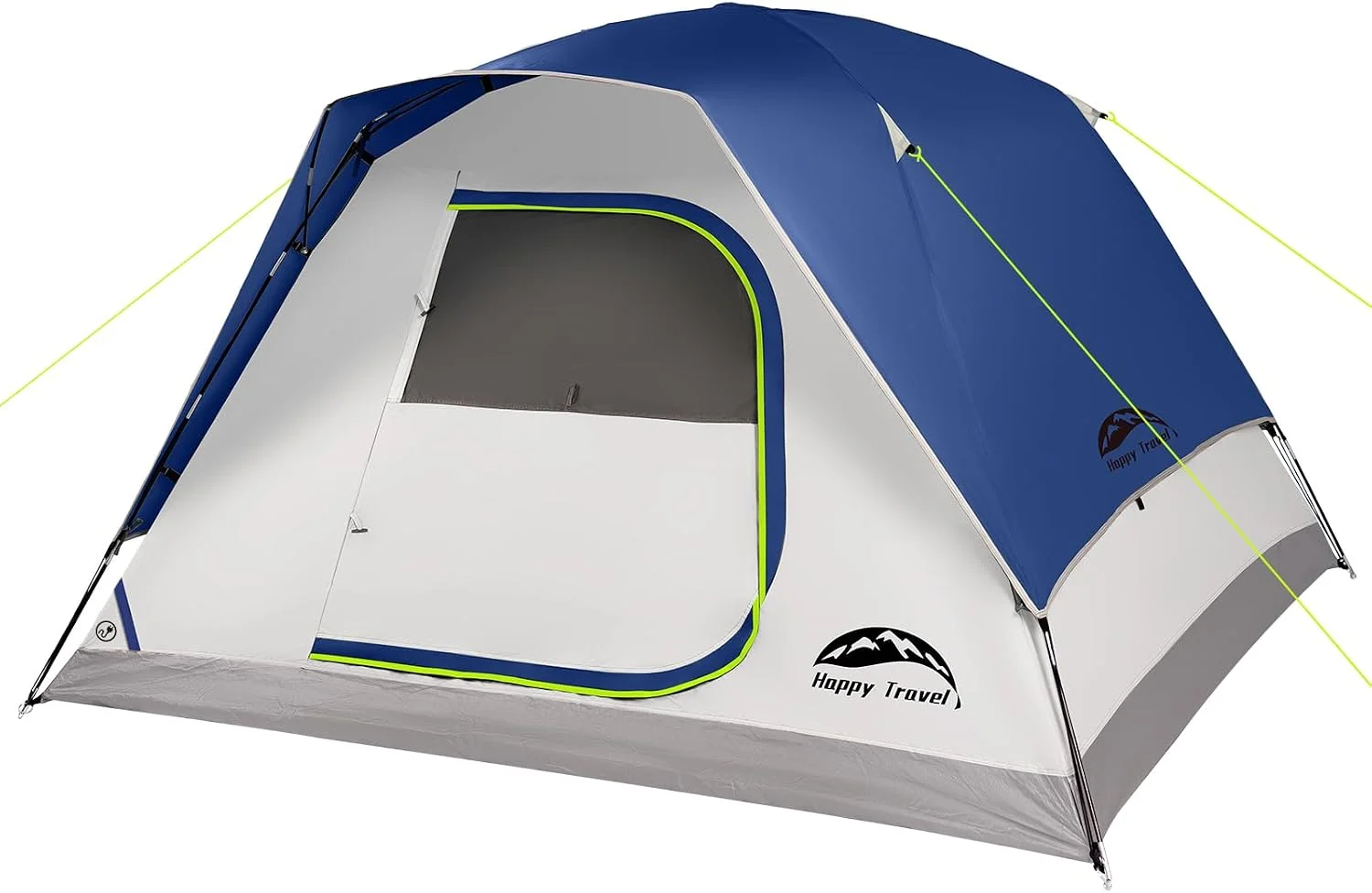 Happy Travel Camping Tent, 4 Person Dome Tents for Camping with Rainfly, Waterproof Clip Easy Setup Portable Family Tent - Image 2