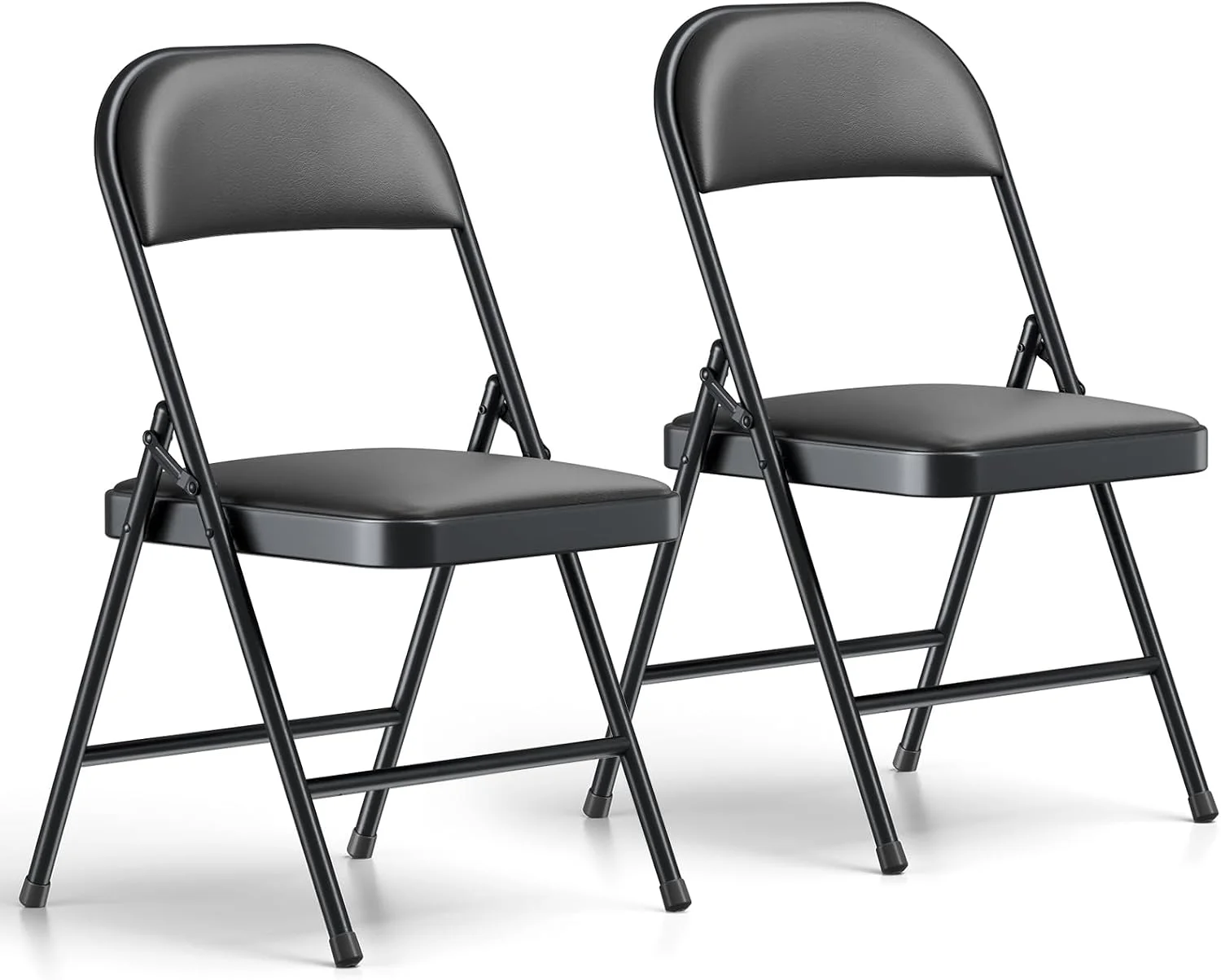 MAKE CHANGES Folding Chair 4 Pack, Comfy PU Leather Padded Folding Chairs for Outside and Indoor - Image 21