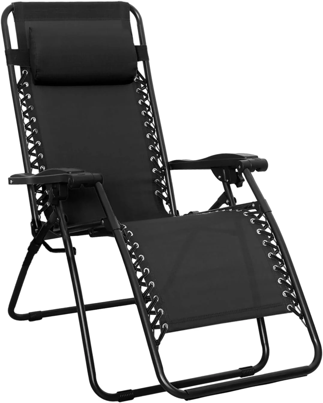 Amazon Basics Zero Gravity Lounge Chair with Pillow, Foldable Outdoor Reclining Chair for Patio and Beach - Image 2