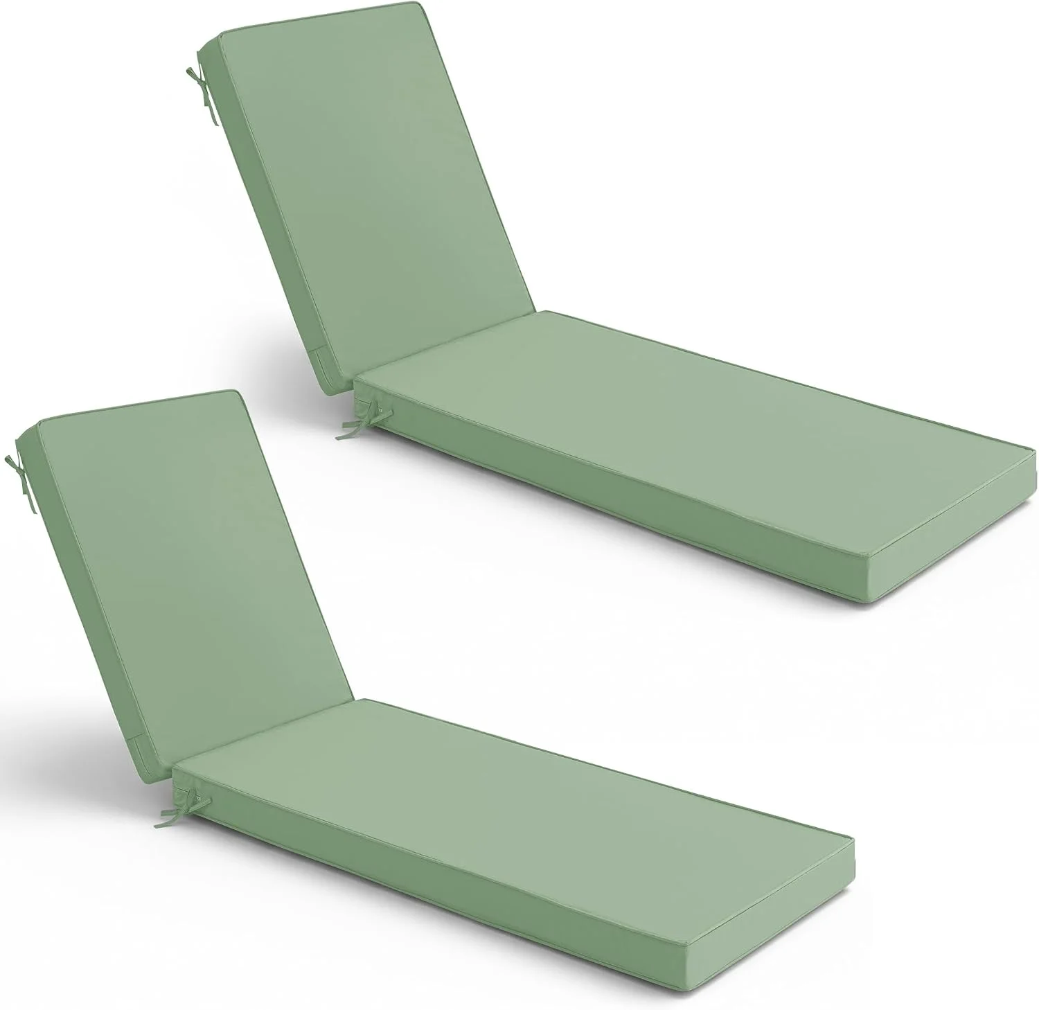 Summsun Chaise Lounge Cushions Outdoor Set of 2, Waterproof and Fade Resistant Sun Lounger Replacement Cushion - Image 14