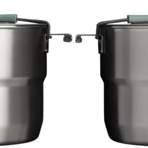 Stanley Wildfare Core 26-Piece Complete Camp Kitchen Cook Set, 4 qt Pot with Lid, 8in Fry Pan, 4 Table Settings