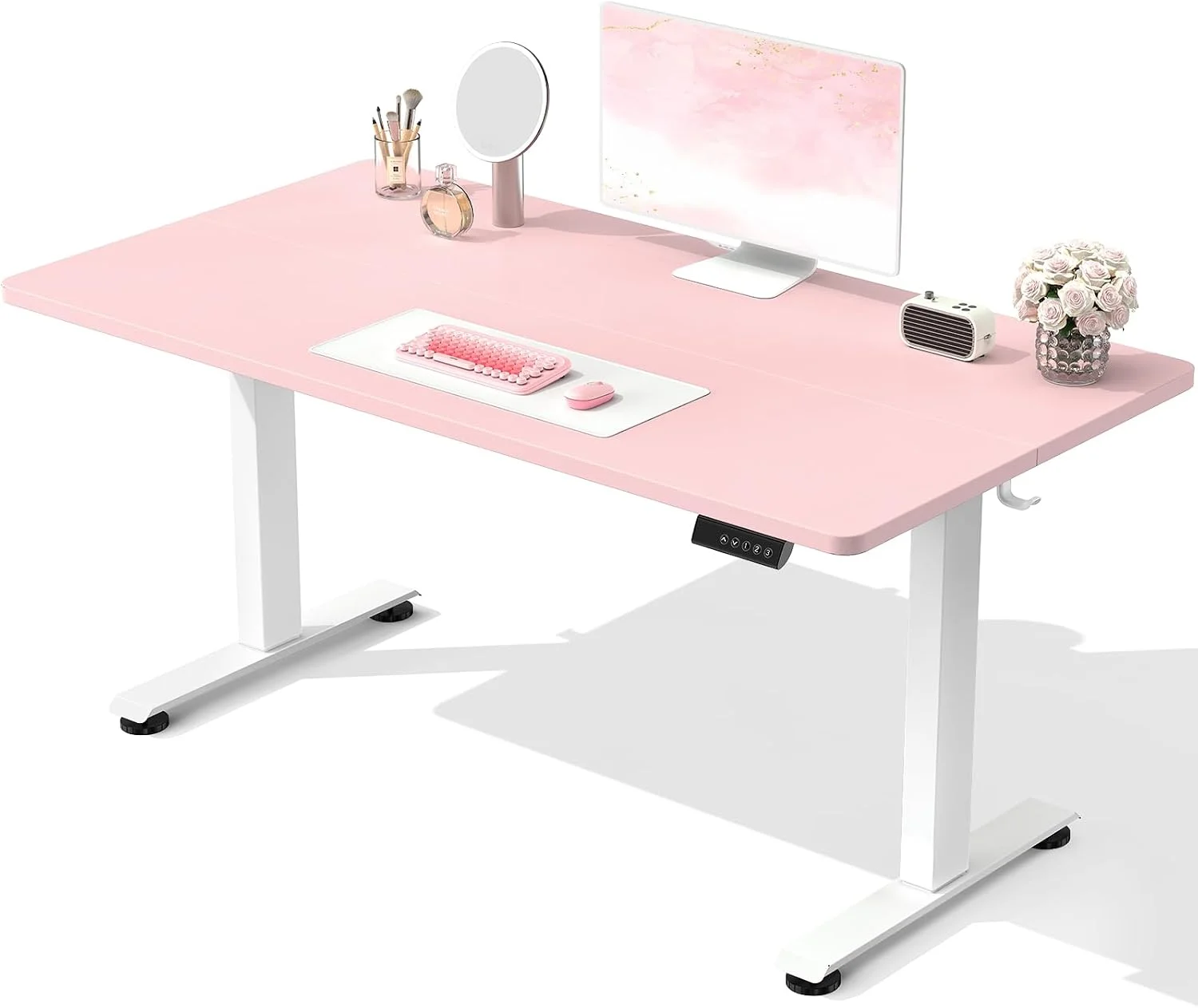 Veken 55 Inch Large Electric Standing Desk, Gaming Table, Height Adjustable Sit Stand Up Computer Tables for Home Office - Image 10