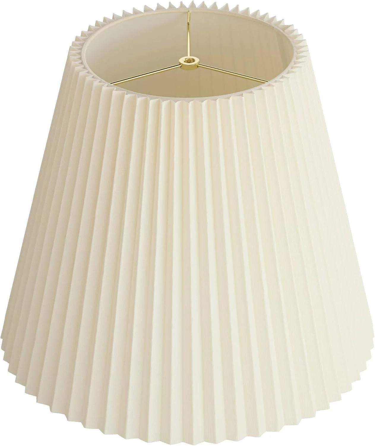 10 Top x 17 Bottom x 14 1/2 High x 14 3/4 Slant Lamp Shade (Pre-Assembled) Replacement Large Ivory White Bell Round - Image 9