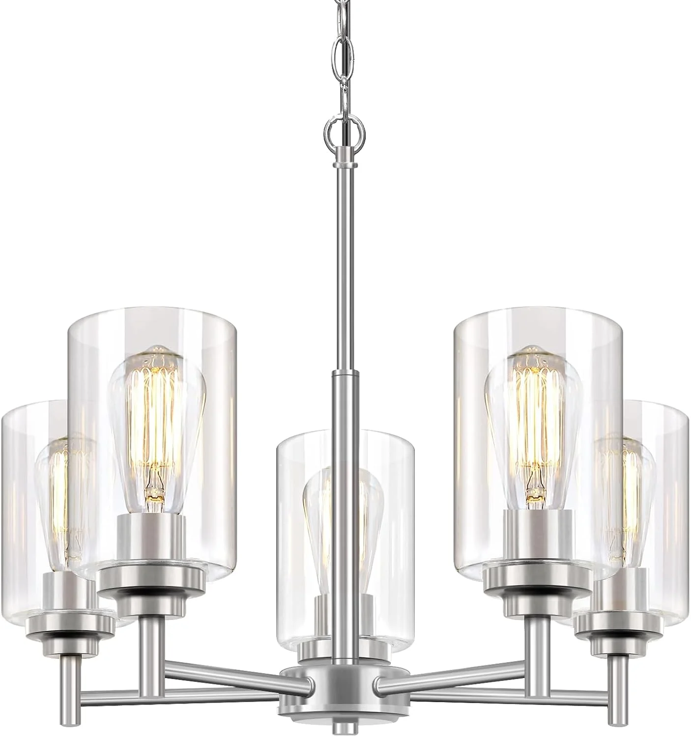 Sucolite 33.5'' Dia 8-Light Chandelier for Dining Room Kitchen Island