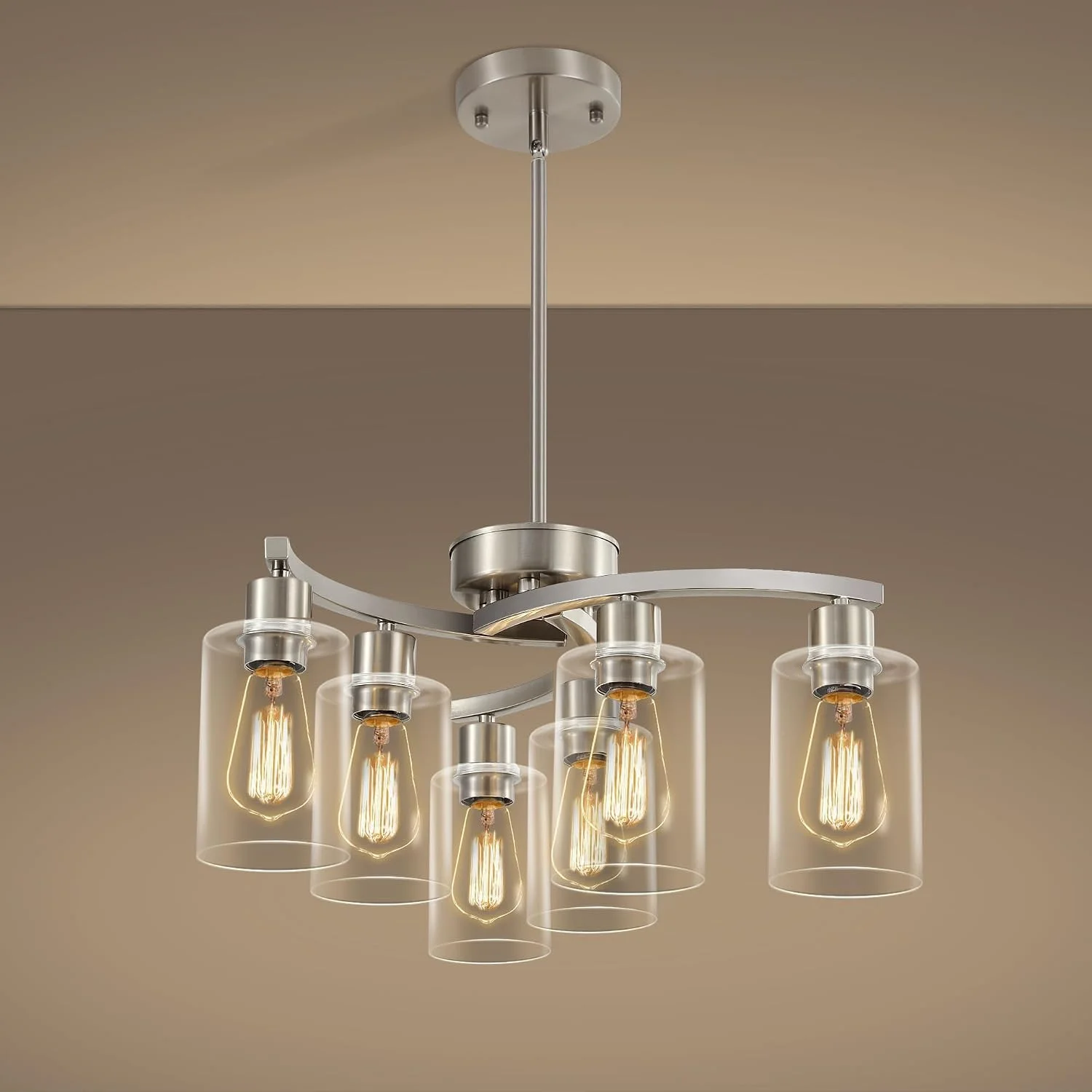 Sigaitwei 6 Light Modern Chandeliers for Dining Room