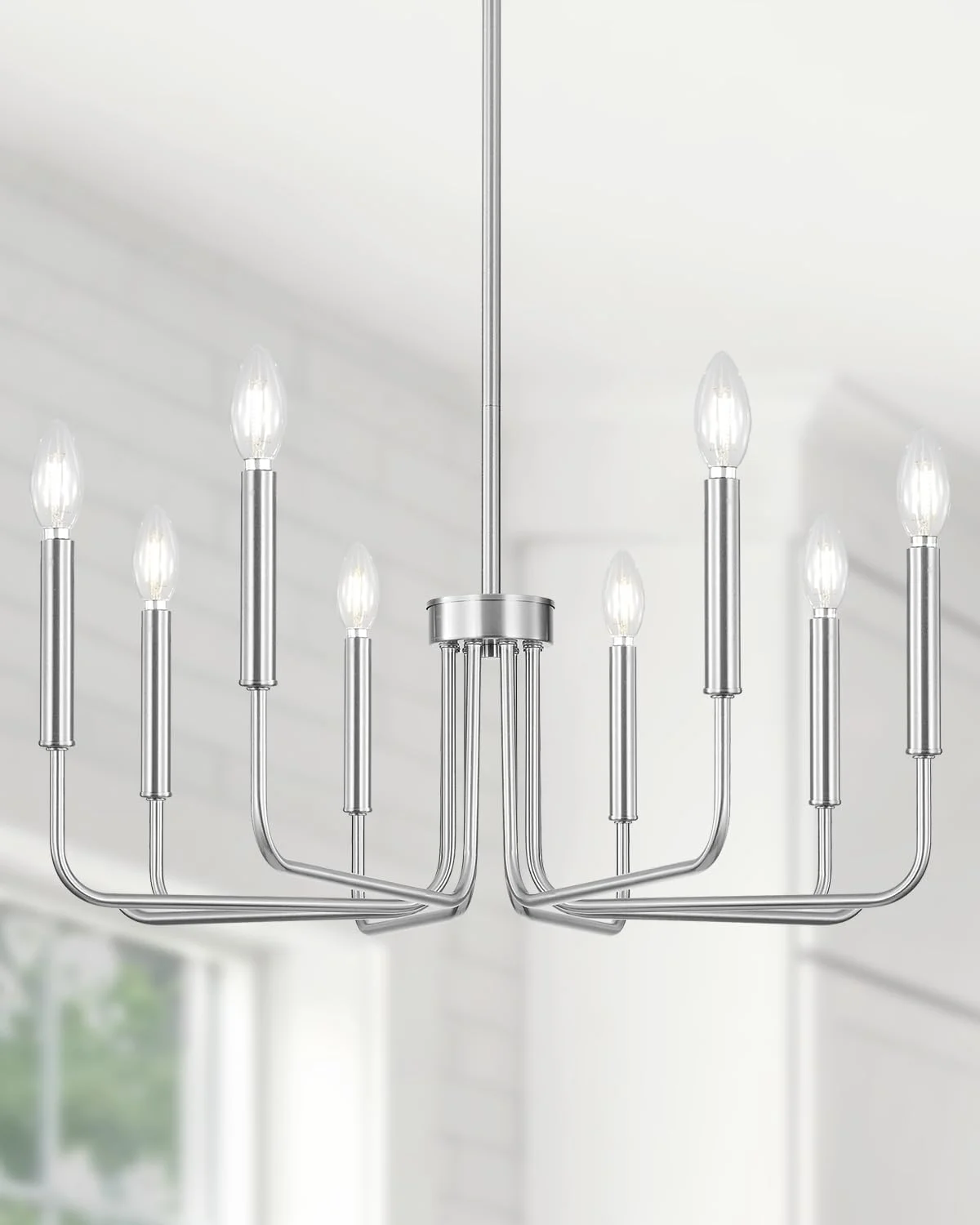 Yunnix 6 Light Champagne Bronze Chandelier, Farmhouse Chandelier for Dining Room Light Fixture Hanging