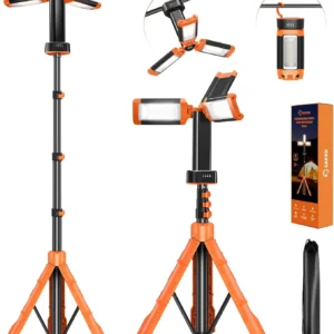Alternative view of Saker Portable Camping Light with Stand 12000mAh 73.2 Rechargeable Work Light 3200 Lumen Camp Lanterns with Bag for
