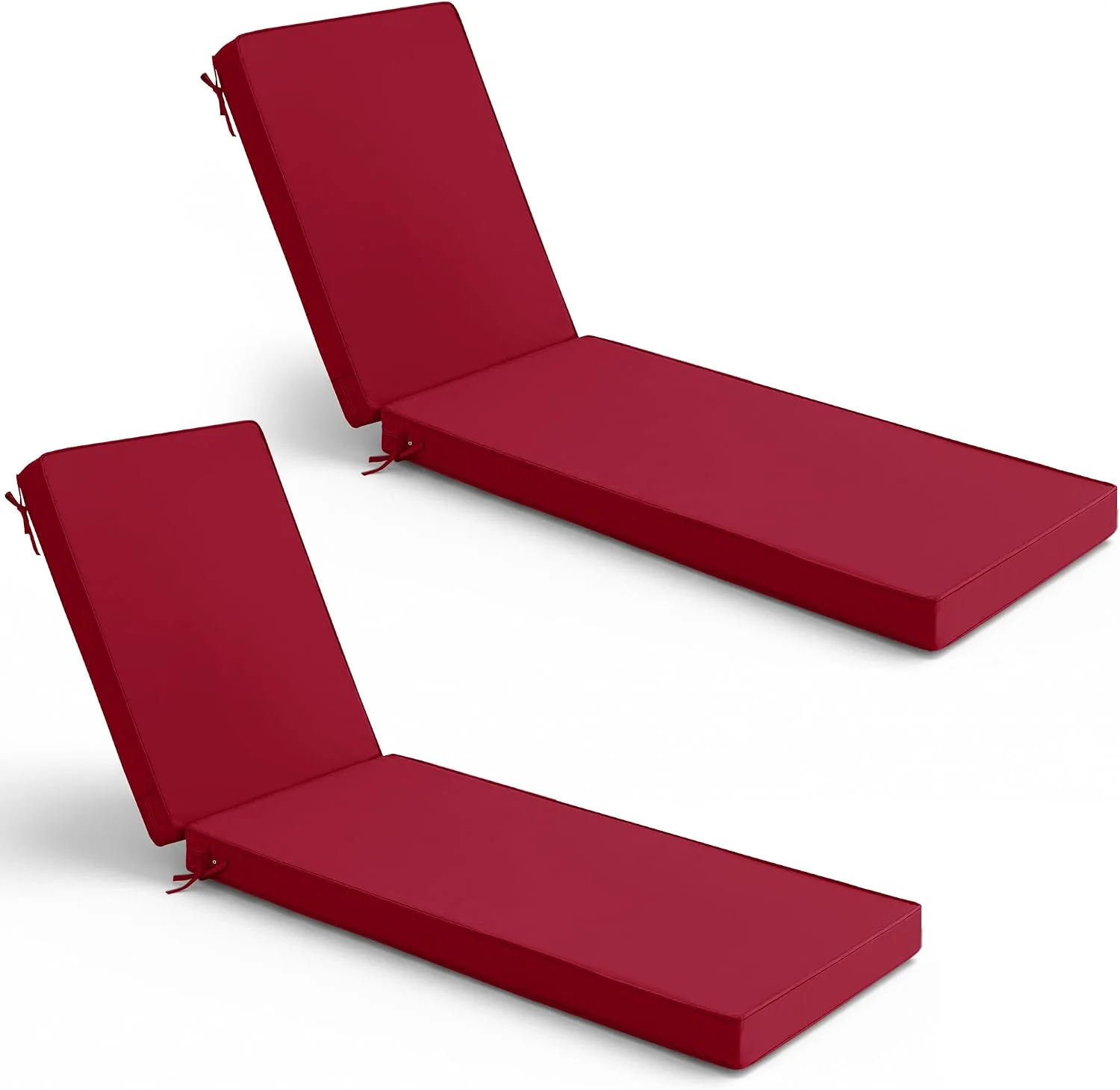 Summsun Chaise Lounge Cushions Outdoor Set of 2, Waterproof and Fade Resistant Sun Lounger Replacement Cushion - Image 13