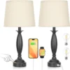 Seealle Touch Bedside Lamps for Nightstand Set of 2, Dimmable, Bulb Included