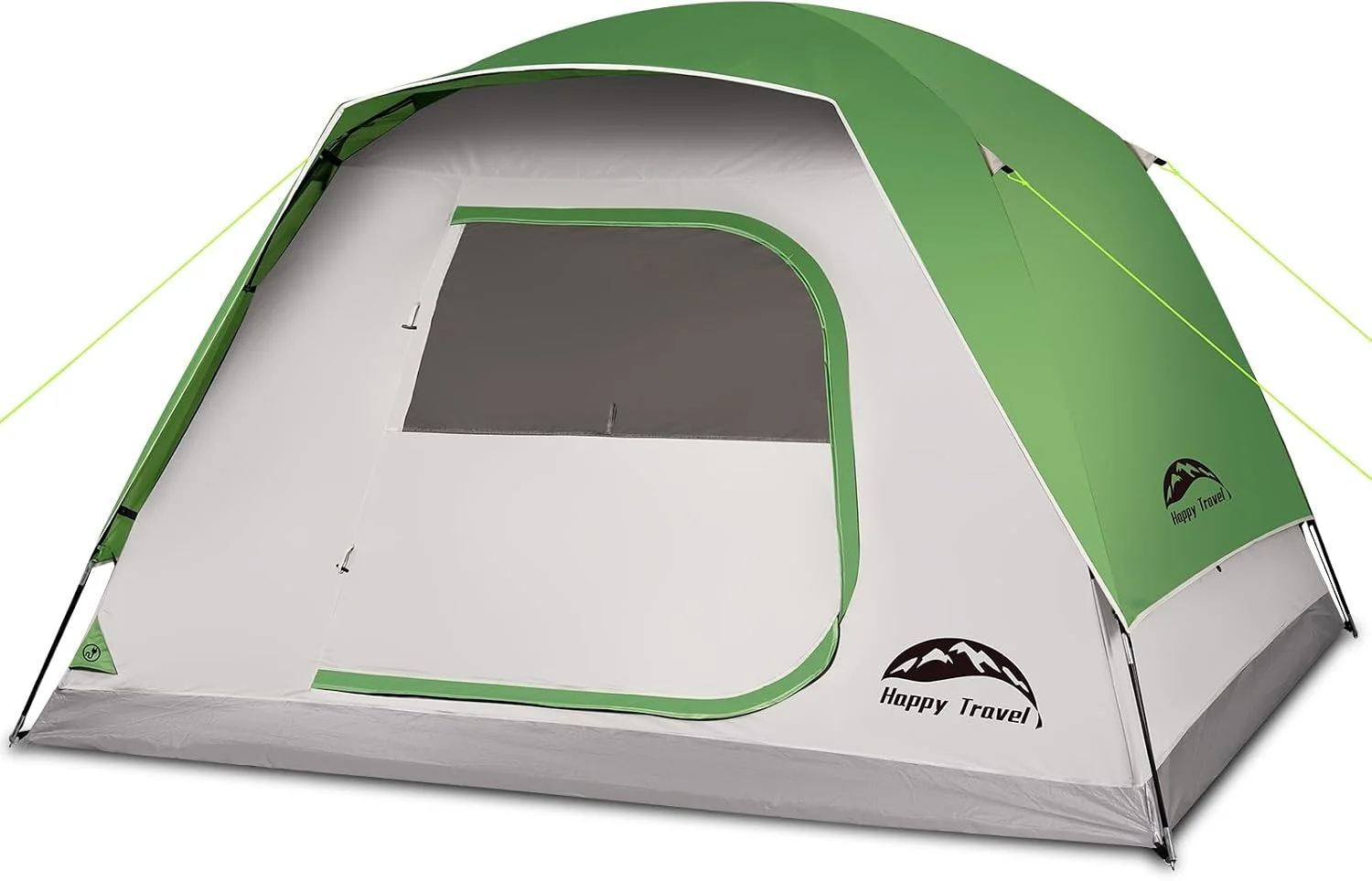 Happy Travel Camping Tent, 4/6 Person Dome Tents for Camping with Rainfly, Waterproof Clip Easy Setup Portable Family - Image 2
