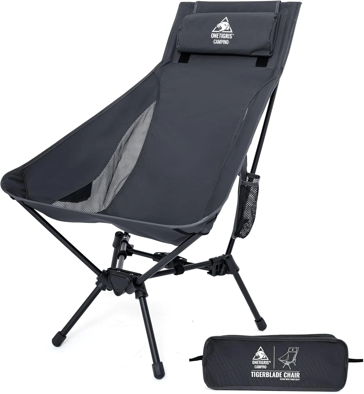 ONETIGRIS Tigerblade High Back Camping Chair with Pillow Design, Comfortable Widened Seat Folding Chair - Image 5