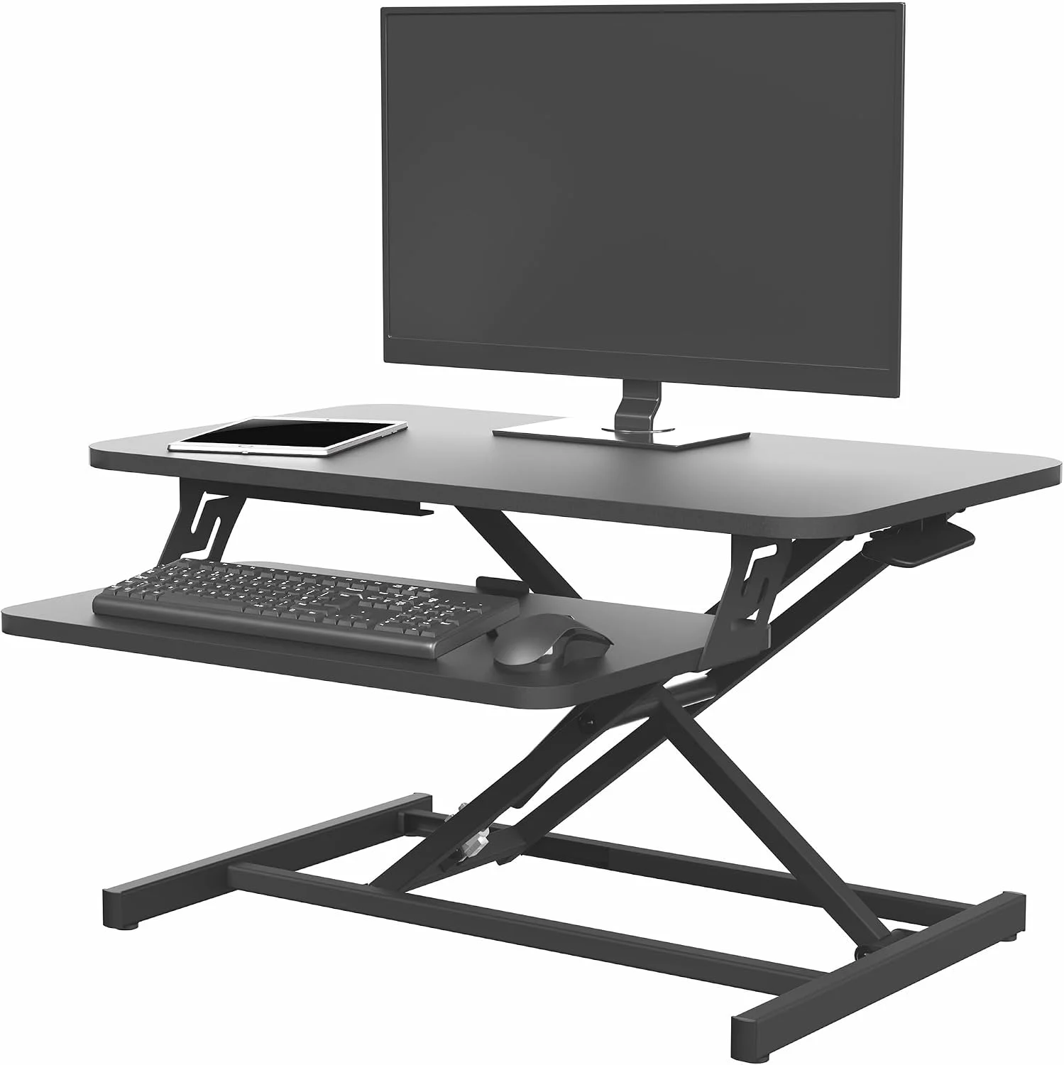 VIVO Black 32 inch Stand Up Desk Riser, DESK-V000S, Height Adjustable - Image 2