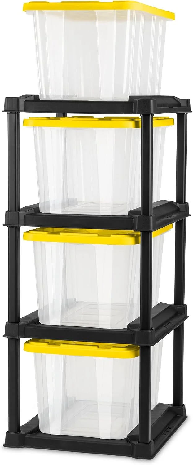 Sterilite 4-Pack 27 Gallon Industrial Storage Tote, Heavy-Duty Plastic Bins - Image 13
