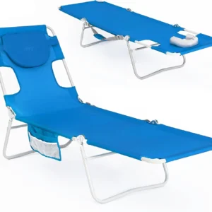 Alternative view of #WEJOY Folding Tanning Chair with Face Hole, 5-Position Face Down Beach Lounge Chair for Sunbathing