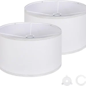 OUTON Beige Large Drum Lamp Shades for Floor Lamp