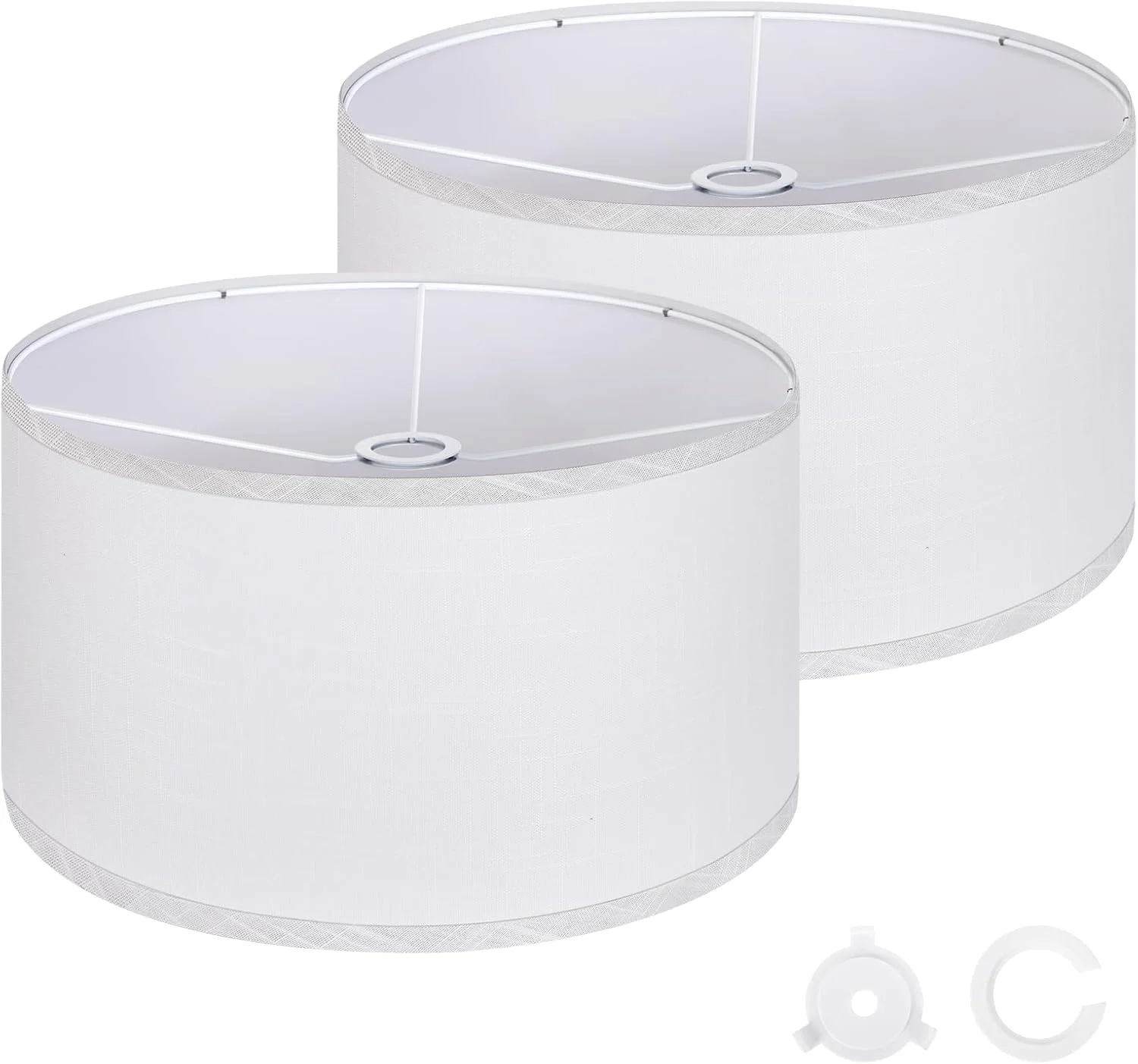OUTON Beige Large Drum Lamp Shades for Floor Lamp