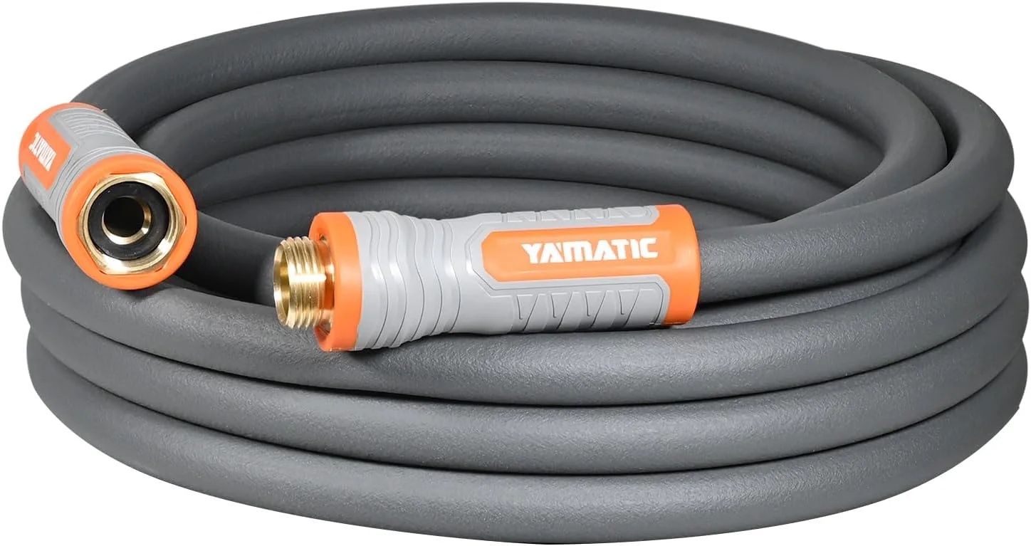 YAMATIC Flexible Garden Hose 5/8 x 75ft, 360° Swivel Handle, Burst 600 PSI, 75 Foot Heavy Duty Water Hose for - Image 6