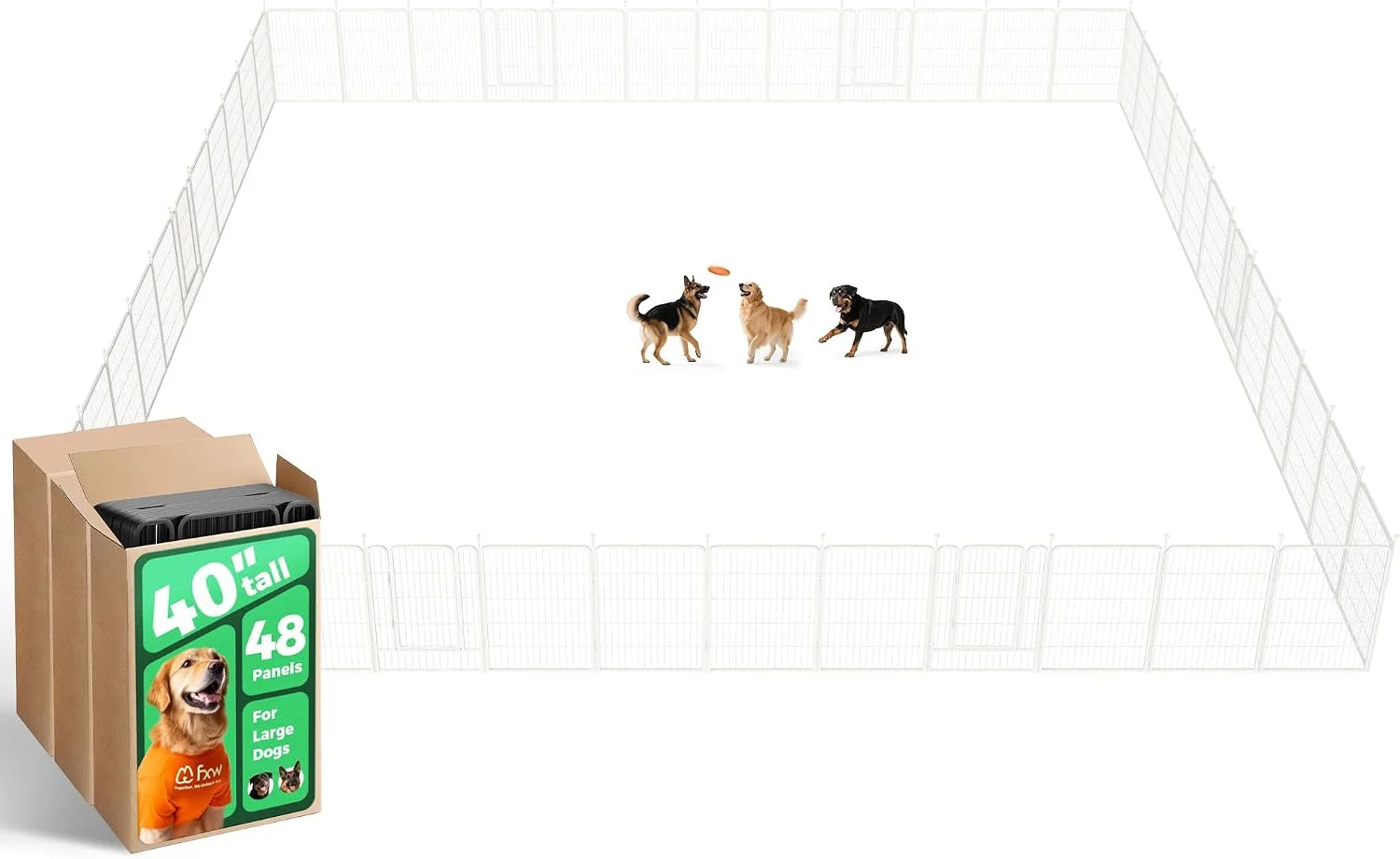 FXW Rollick Dog Playpen, Indoor, 24 H, 8 Panels - Image 86