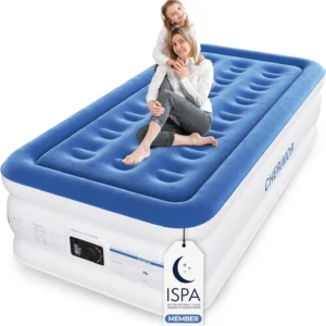 CHERIMOR Queen Air Mattress with Built-in Pump, 18 Raised Comfort, 48Hr Leak-Proof Test, Supports 800 lbs