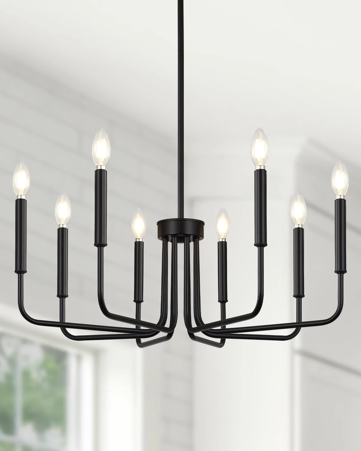 Yunnix 6 Light Champagne Bronze Chandelier, Farmhouse Chandelier for Dining Room Light Fixture Hanging - Image 9