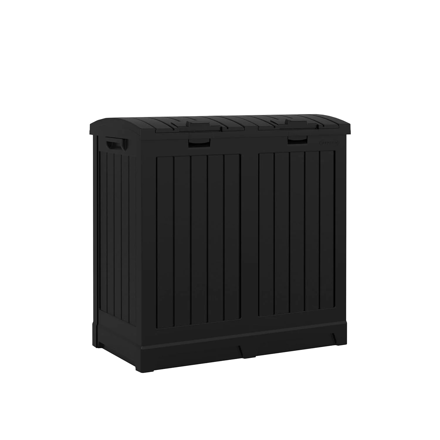 Suncast 33 Gallon Commercial Outdoor Trashcan Hideaway with Lid for 30 to 33 Gallon Trash Bags for Garage, Backyard - Image 4