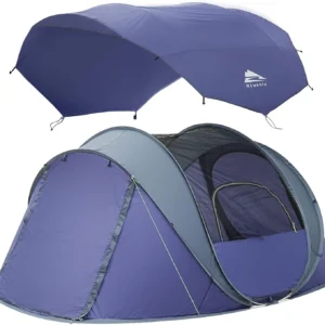 Alternative view of 4/6 Person Easy Pop Up Tent, Camping Tent with Skylight and Rainfly, Waterproof