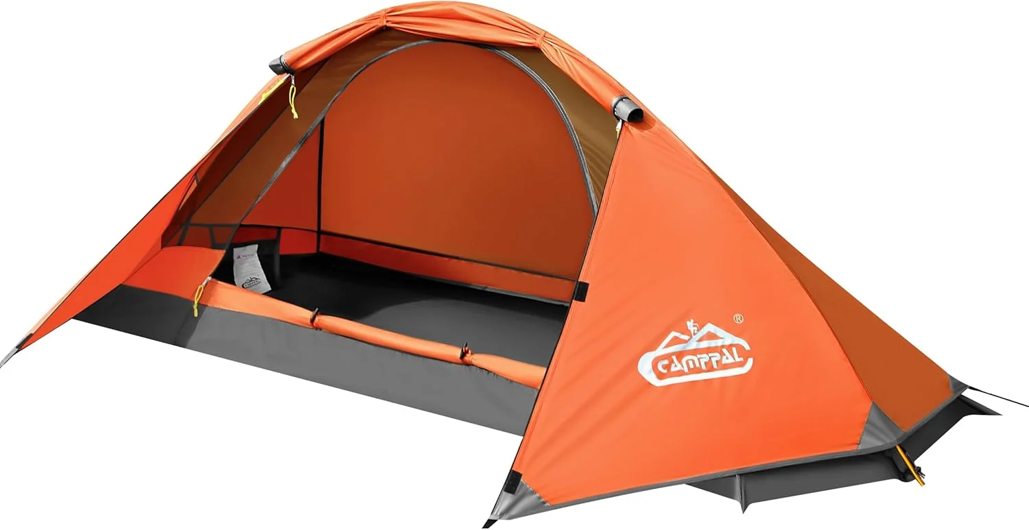 camppal 1 Person Tent for Camping Hiking Mountain Hunting Backpacking Tents 4 Season Resistance to Windproof Rainproof - Image 2