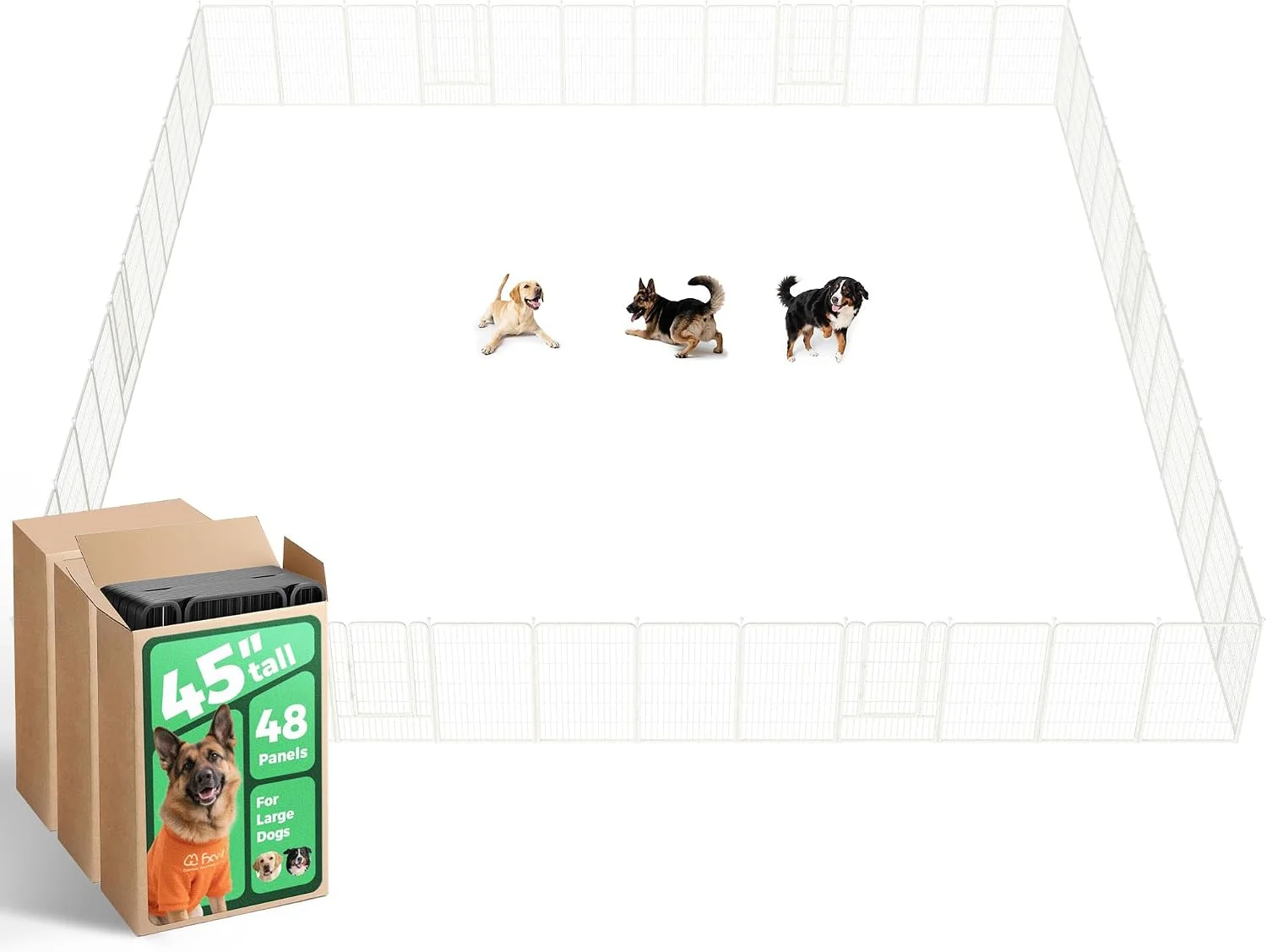 FXW Rollick Dog Playpen, Indoor, 24 H, 8 Panels - Image 88