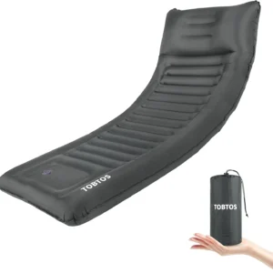TOBTOS Double Sleeping Pad for Camping, Extra Thick 6 Camping Mattress 2 Person with Pillow Built-in Foot Pump