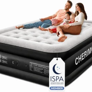 Alternative view of CHERIMOR Queen Air Mattress with Built-in Pump, 18 Raised Comfort, 48Hr Leak-Proof Test, Supports 800 lbs