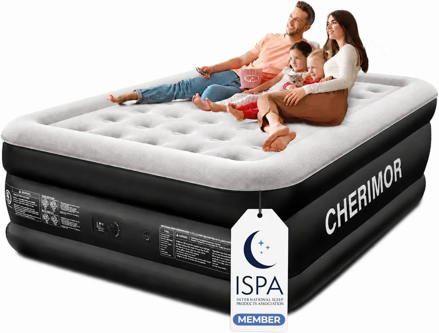 CHERIMOR Queen Air Mattress with Built-in Pump, 18 Raised Comfort, 48Hr Leak-Proof Test, Supports 800 lbs - Image 2