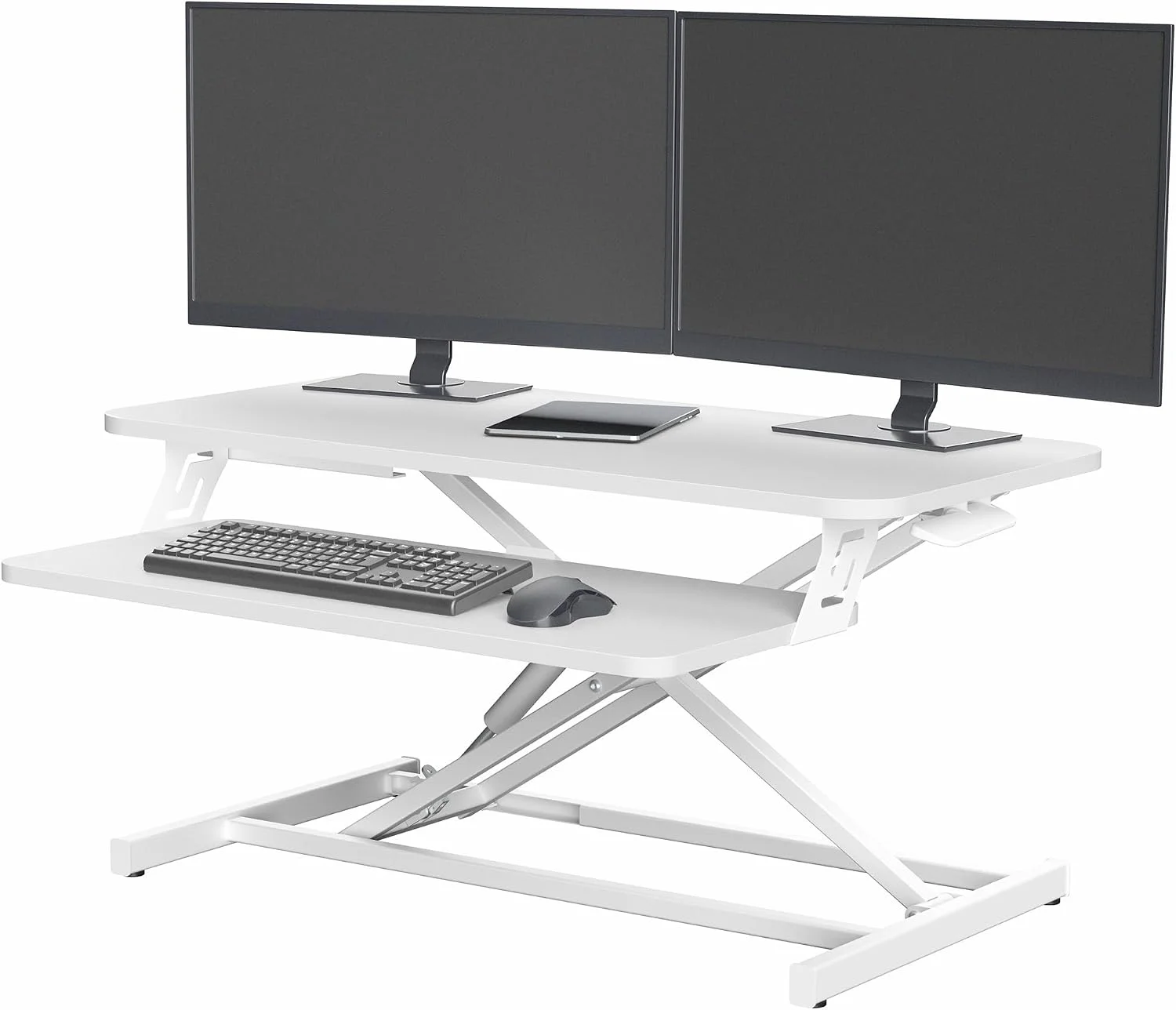 VIVO Black 32 inch Stand Up Desk Riser, DESK-V000S, Height Adjustable - Image 3