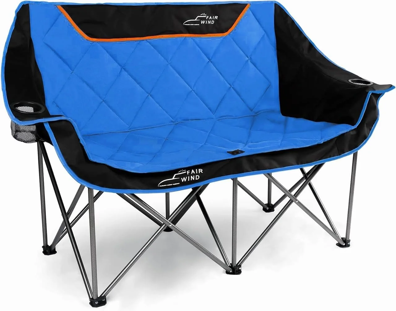 FAIR WIND Oversized Fully Padded Camping Chair Folding Loveseat Camping Couch Double Duo Chair Heavy Duty Quad Fold Arm - Image 3