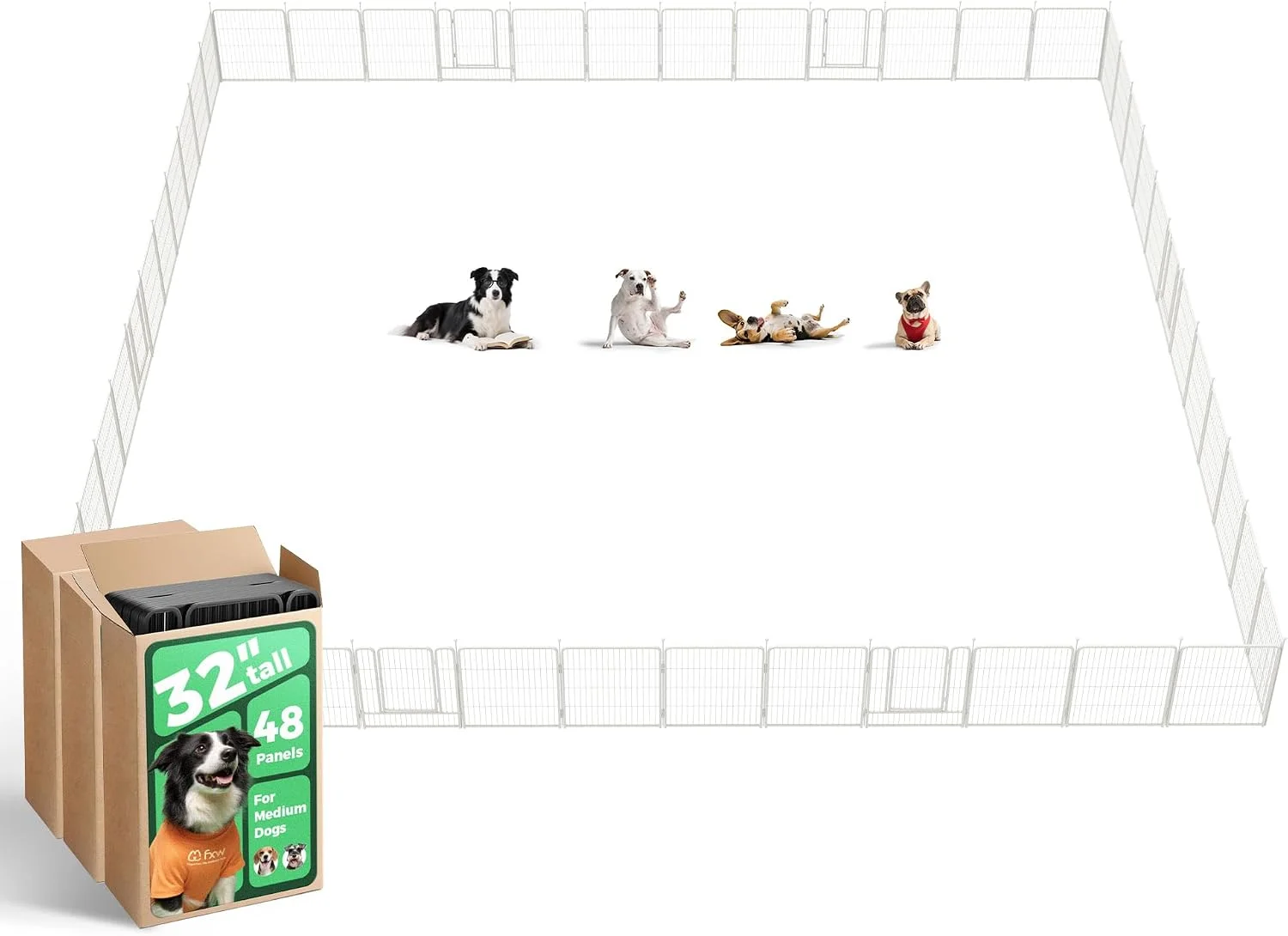 FXW Rollick Dog Playpen, Indoor, 24 H, 8 Panels - Image 16